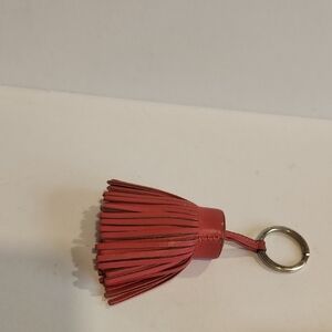 Hermès Carmen Keychain Rose Lipstick Milo Lambskin Palladium Hardware